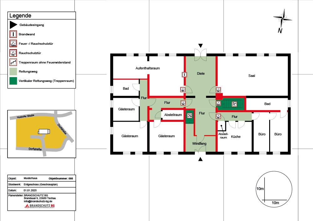 Erstellung eines Feuerwehrplans Feuerwehrplan