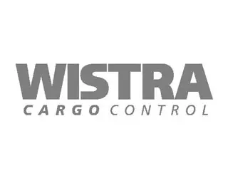 WISTRA CARGO CONTROL logo in gray typography at center